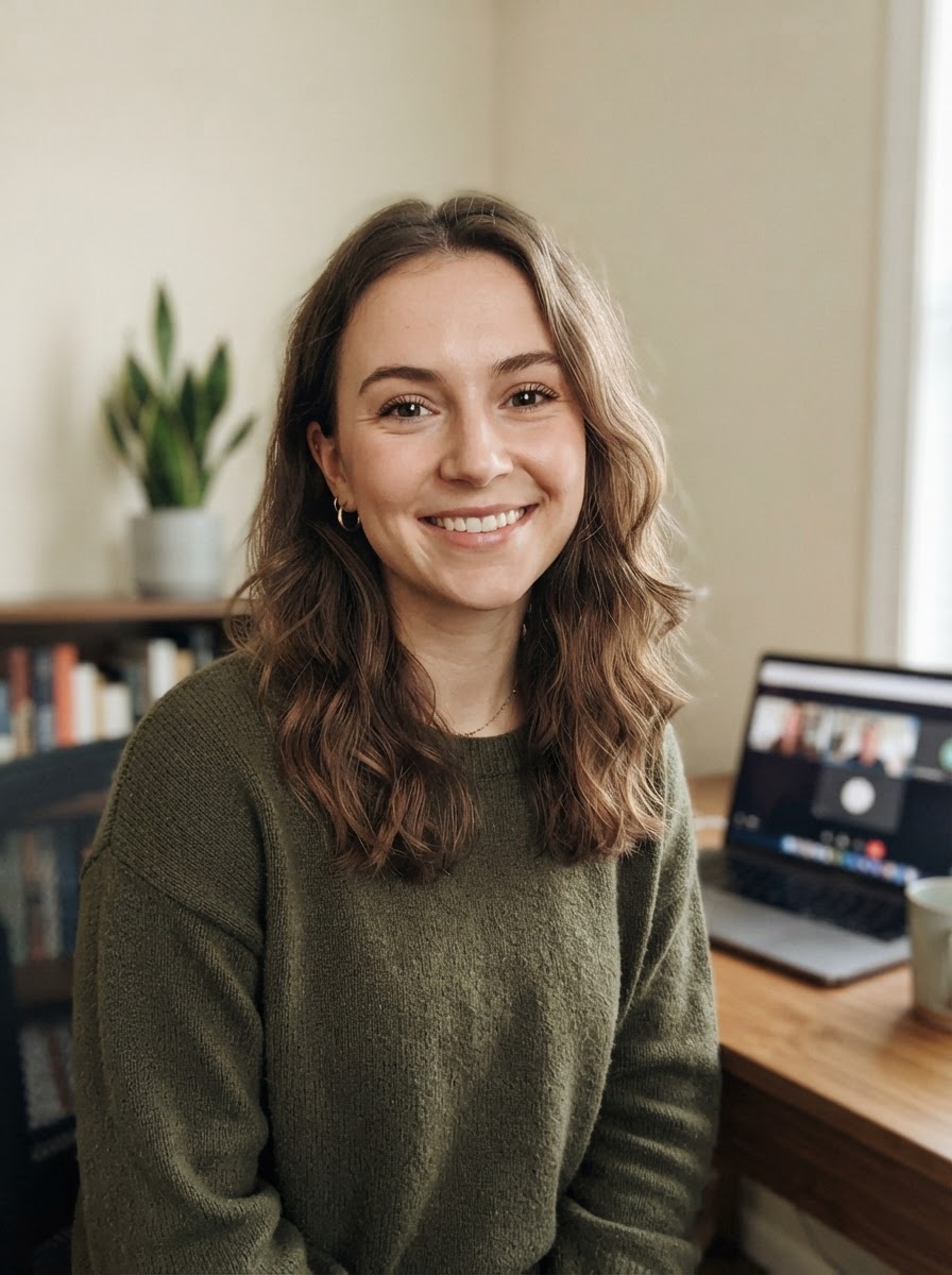 Sarah Davis on a video call